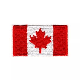 Patchwork Paradise Canada Flag Embroidered Iron-On Patch Canadian Maple Leaf Travel Souvenir