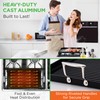 NutriChef 20"x13" Stove Top Grill Pan - Double Burner, Hard-Anodized