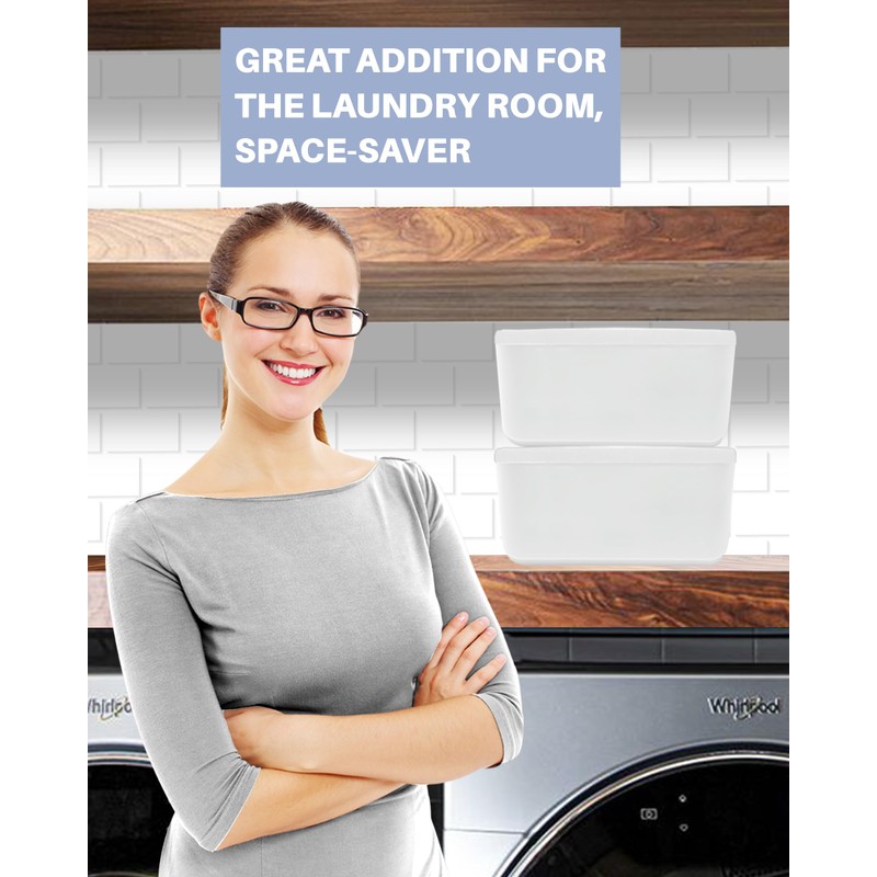 Skywin Large Laundry Pods Container with Slide Lid, 2 Pack