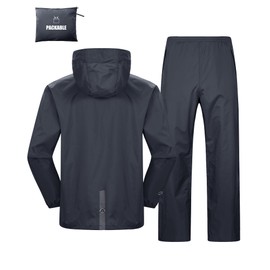 Outdoor Ventures Packable Rain Suit for Men Lightweight Waterproof Breathable Rain Gear for golf Rain Jacket Pants