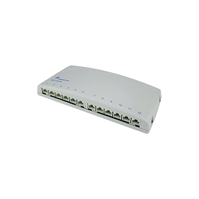 Teleg Aertner Patch Panel Cat. 6 12 Ports Wall-Mounted