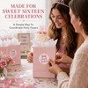 Sweet Sixteen Favor Bag Stickers: 120 Paper Stickers 1.6 Inch
