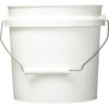 1 Gallon White Plastic Reinforced Rim Paint Pail Bucket w