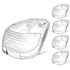 LBRST 5pcs Cab Marker Light Clear Cover Cab Roof Running Light Top Light for 1999-2016 Ford F150 F250 F350 F450 F550 F650 F750 E150 E250 E350 E450 Super Duty Pickup Trucks (Only Cover)