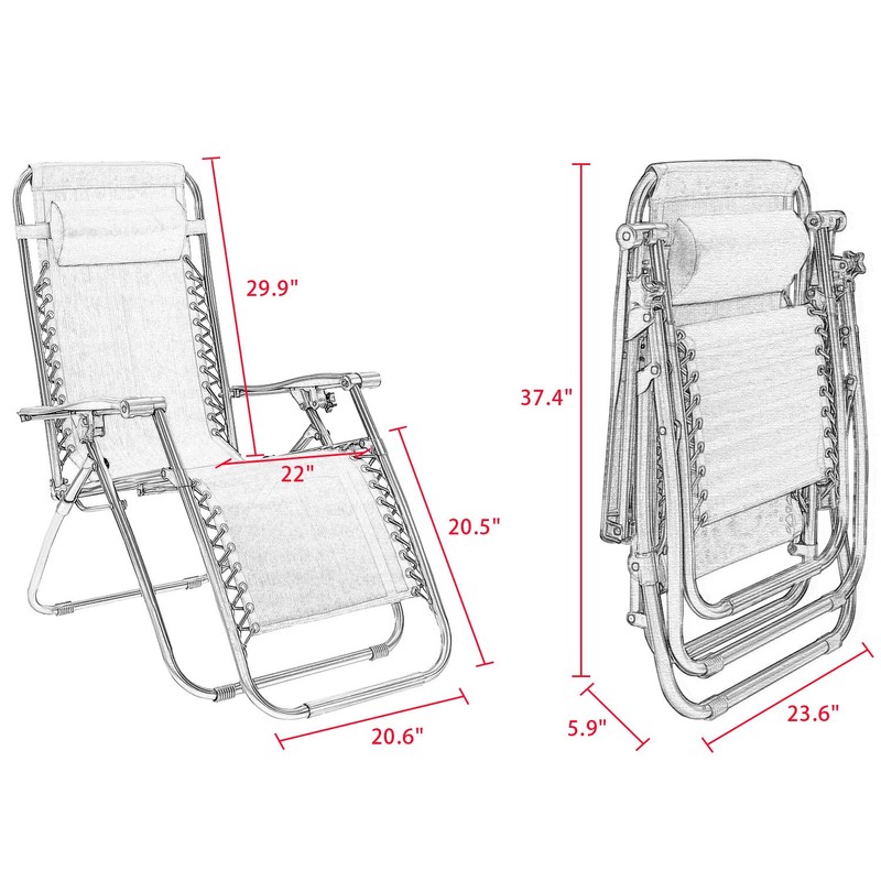 Homall Zero Gravity Chair Adjustable Folding Lawn Lounge Chairs Outdoor