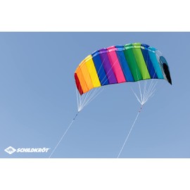 Schildkröt® Dual Line Sport Kite 2.0, two-line steering mat, from 14 years, 75 x 200 cm, including polyester flying line (60 kp), 2 x 25 m on winder with loops, 2-6 Beaufort 970469