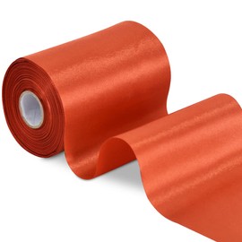 TONIFUL 4 Inch Wide Copper Solid Satin Ribbon 22yd Fabric Large Ribbon for Cutting Ceremony Grand Opening Chair Sashes Table Hair Car Bows Floral Craft Sewing Wedding Party Decoration