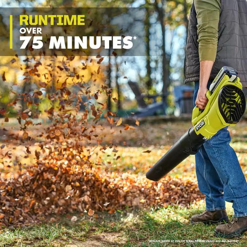 RYOBI 40-Volt Cordless Variable-Speed 120 MPH 550 CFM Leaf Blower