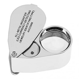 Lupa LED 40X Portátil Plegable De Acero Inoxidable Joyería Antigua Colección Identificación Jade Diamante Colección UC47