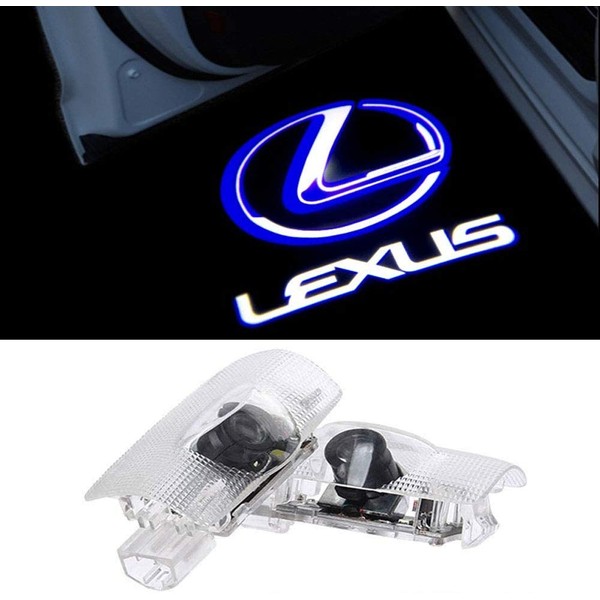Lexus Courtesy Light Door Welcome Light Door Curtain Lamp Laser Logo Light LED Logo Projection Ghost Shadow Lexus LS ES IS LX RX GX Door Lamp Set of 2 (03)