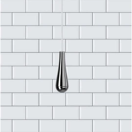 Taps2Traps Chrome Designer Teardrop Bathroom Light Pull With 1m White Cord
