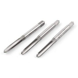 IIVVERR Square Head HSS M5 3 Flutes Hand Screw Thread Metric Taps 65mm Long 3 Pcs (Cabeza cuadrada HSS M5 3 flautas Rosca de rosca Métricas 65 mm de largo 3 unids