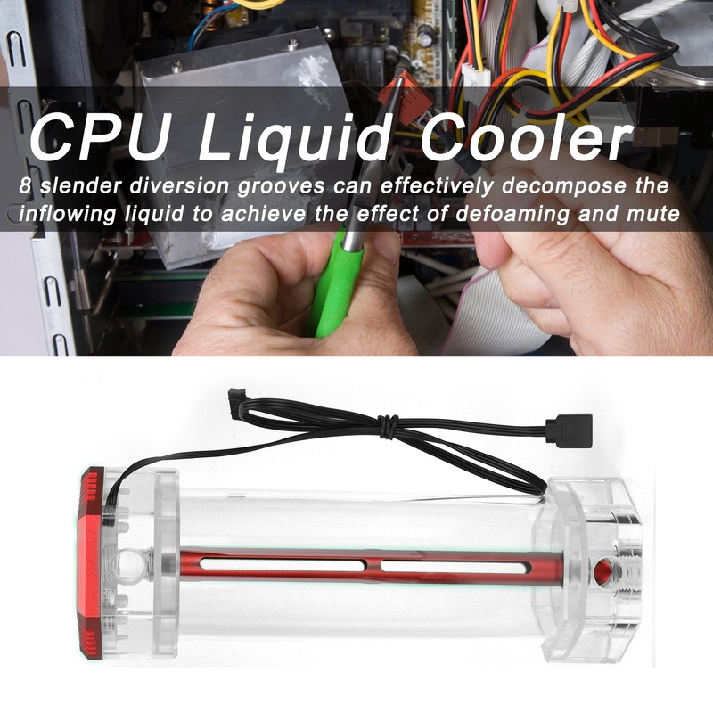 Water Cooling Tank Symphony RGB Lighting Effect Transparent Hex Computer