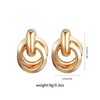 Gold Geometric Drop Dangle Earrings for Women Chunky Gold Earrings