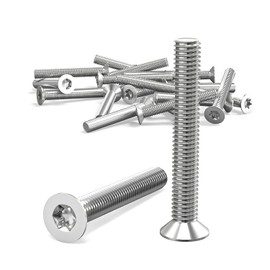 Wavanta 20Pcs M5 Bolts, M5 x 35mm Countersunk Torx Bolts Screws, Flat Head Trox Drive Machine Bolt, 304 Stainless Steel, Full Thread