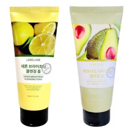 Jabon Espuma Coreana, Limpieza Facial  Limon  Aguacate_4pz Todo Tipo De Piel                                                                          