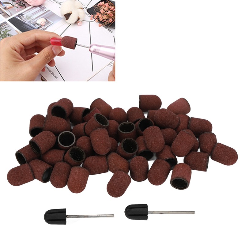120# Grit Nail Art Sanding Caps Manicure Polishing Grinding Bands