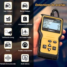BAYLOVE Escáner Automotriz Professional OBD2 V310, Lector de Códigos Universal, Herramienta Diagnóstico para Todos Los Coches de Protocolo OBDII Desde 1996, Plug & Play, Pantalla LCD, Fácil de Usar