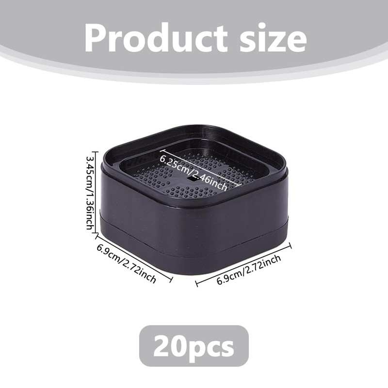 DICOSMETIC 20Pcs Plastic Furniture Risers Adjustable Bed Risers Hight 1.36"