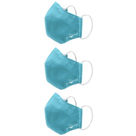 green sprouts i play 3 Pack Reusable Face Mask and Storage Bag with Carbon Filter and Water-Resistant Teen/Adult Medium Aqua