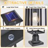 SCNYCUL Solar Lamp Post Lights for Outdoor with Pier Mount