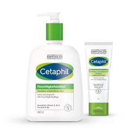 CETAPHIL Moisturising lotion, 460 ml and moisturiser, 85 g, for dry, sensitive skin on body and face, provides intensive 48 hours moisture, clinically tested for sensitive skin