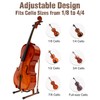 Musbeat Cello Stand, A-Frame Cello Stand with Bow Holder for
