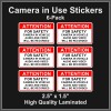 Unbranded Camera in Car Recording Video 6-Pack Decals Red &