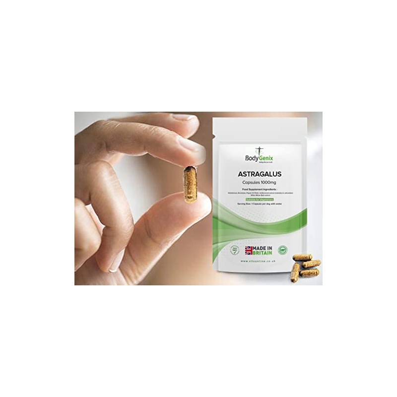 Bodygenix Astragalus 1000mg Capsules Bodygenix UK, Powerful Chinese Supplement High