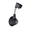 YERTAA Suction Shower Head Holder (Black), 120-Degree Adjustable Rotation, Silver-Plated