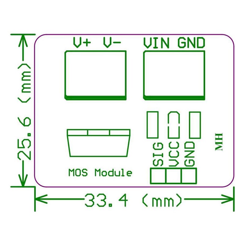 DUTTY IRF520 MOSFET Driver Module MOSFET Button Drive for Arduino