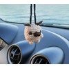 Crochet Dog Car Rear View Mirror Hanging Accessories, Car Charm,