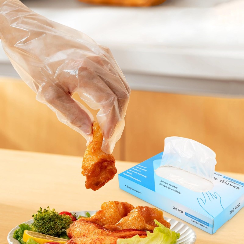 AiDiAiLa 800PCS Disposable Plastic Gloves For Isolating Bacterial Stains That