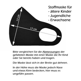 Fabric Mask, Pack of 5, Pink, for Older Children, Teenagers, Adults, Washable Face Mask, Everyday Mask, Face Mask, Women