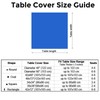 Mulilai Outdoor Blue Tablecloth Small Square Elastic 38x38 Inch Stretch