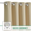 StangH Outdoor Curtains Beige Waterproof - Thick Fabric Light Blocking