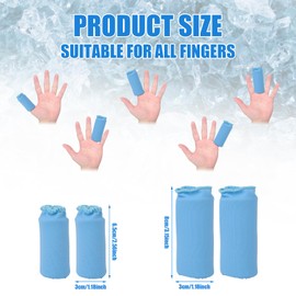 4pcs Finger Ice Sleeves, 1.18 Inch Diameter Finger Compression Sleeve Cold Finger Protection Trigger Finger Ice Pack for Men Women Suitable for Hot and Cold Compresses (Blue)