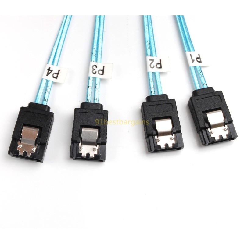 Unbranded 2x Mini SAS 10Gbps SFF-8087 36Pin to 4 SATA