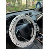 Hosootan Crochet Car Steering Wheel Cover,Sunflower Seatbelt Cover,Women Car Accessories