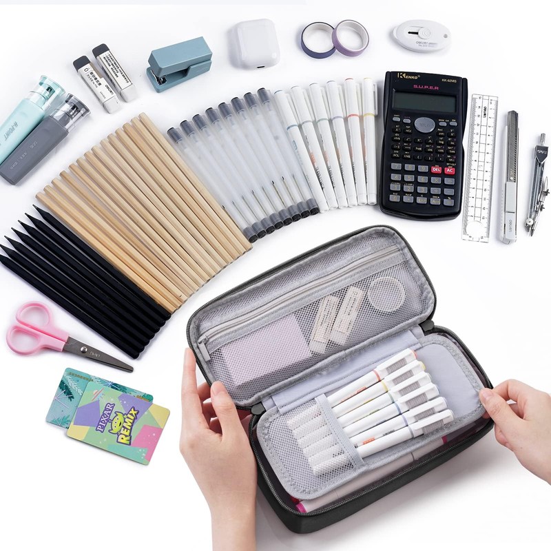 Horizontal Writing Pencil Bag - Large Pencil Case, Pencil Pouch