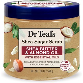 Dr Teal's Scrub Exfoliante para la Piel con Manteca de Karité y Azúcar, 19 Onzas