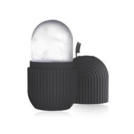1 Piece Ice Roller, Ice Face, Capsule Face Ice Bowl, Ice Arm Cooling Ice Roller, Facial, Face Ice Cube Tray, Ice Massage Face, Ice Contour Care, Reduce Swelling (Black)