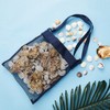 VioraWhite 2 Pcs Extra Large Mesh Beach Bags for Seashells