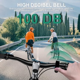 WAIZHIUA Bicycle Bell Mountain Bike, Bell Bicycle, Crisp and Loud, Waterproof and Durable, Fit 22 mm Handlebar, Mini Bell Bicycle for Mountain Bike, E-Bike, Children's Bicycle (Black)