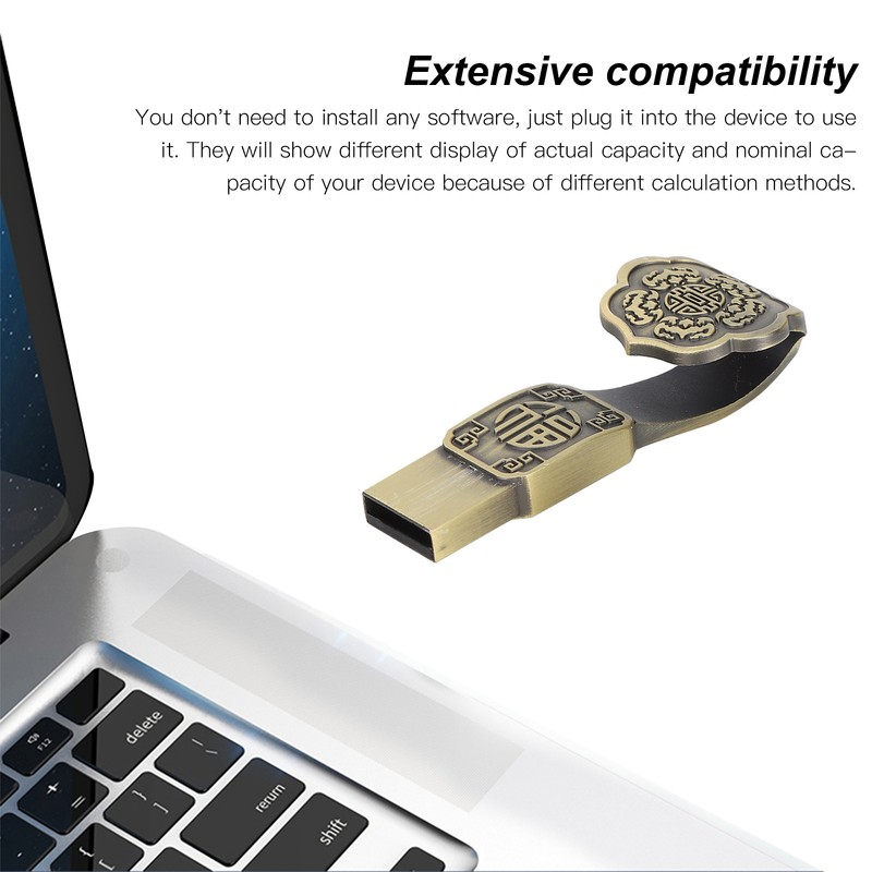 USB Flash Disk Portable Waterproof Metal 2.0 Drive Storage Memory