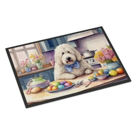 Caroline's Treasures DAC6842MAT Decorating Easter Komondor Doormat Front Door Mat Indoor Outdoor Rugs for Entryway, Non Slip Washable Low Pile, 18H X 27W