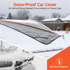 WEAREN Windshield Cover for Ice and Snow Heavy Duty Car Windshield Snow Covers 600D Winter Frost and Ice Removal Windshield Cover Hail Protector Accessories for Truck Car, SUV
