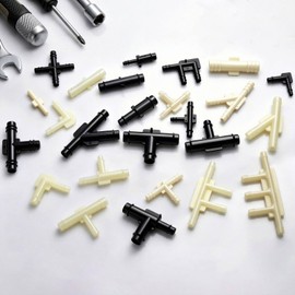 159PCS Automotive Vacuum Tubing Connector Assortment, 32 Sizes Vacuum Connector, Vacuum Tee Connector, Vacuum Straight Connector 1/8" 3/16" 1/4" 5/16" 3/8"