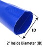 Gloxco 2" Inside Diameter (3-3/8" Flat Width) Blue Lay Flat