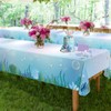 9x5ft Fabric Under The Sea Tablecloth Little Mermaid Table Cover